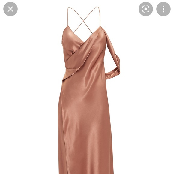 Nwt intermix Michelle mason silky strap oh middy dress - Picture 4 of 6